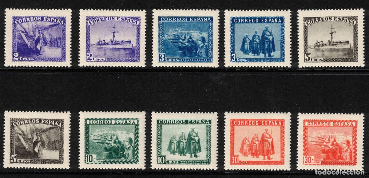 Sellos: EN HONOR EJERCITO Y MARINA ** 849 SH 1938 PROCEDENTES DE LA HOJA BLOQUE MNH LUJO