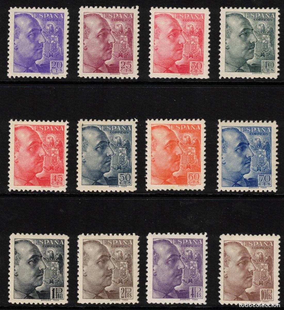 Sellos: ESPA&Ntilde;A - FRANCO SANCHEZ TODA ** 867/878 - A&Ntilde;O 1939 - LUJO - MNH