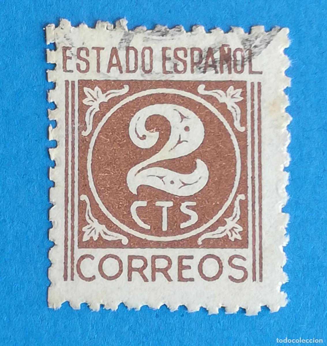 Sellos: Serie Cifras. El Cid. Estado Espa&ntilde;ol. 2 cts. Edifil 915. Usado.