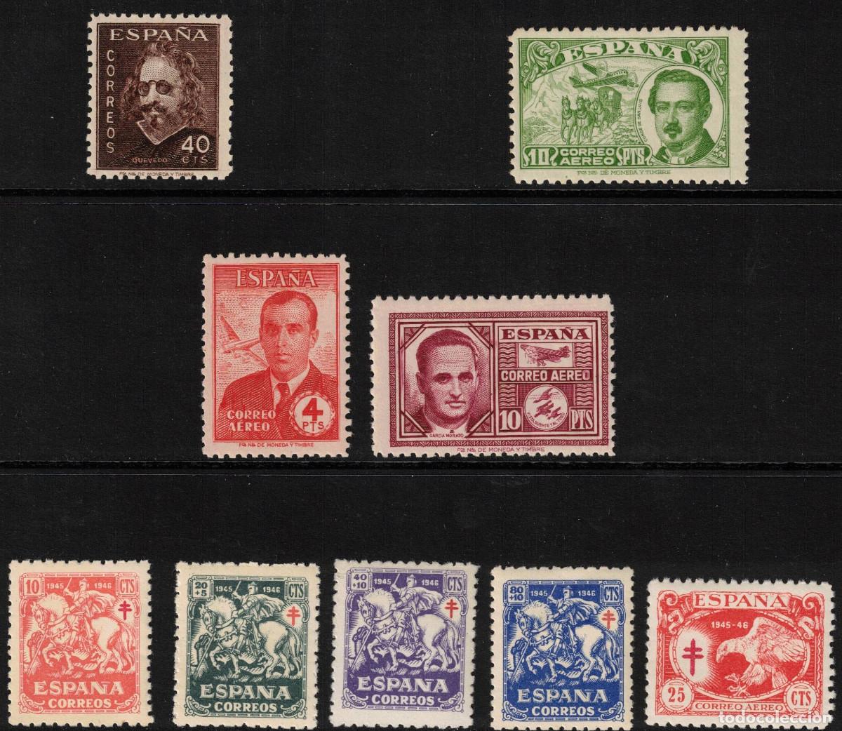 Sellos: ESPA&Ntilde;A - A&Ntilde;O 1945 COMPLETO - LUJO - MNH