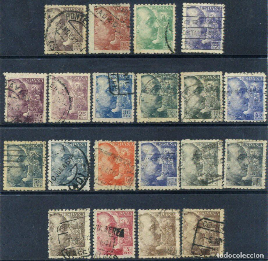 Sellos: Espa&ntilde;a - 1940 Franco (serie completa, usados, con variedades)