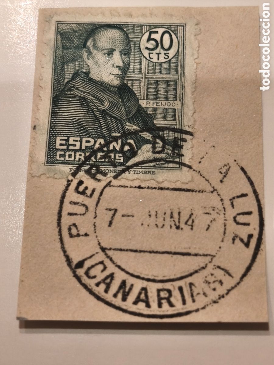Sellos: Sello circulado sobre fragmento ,( puerto la luz,canarias) ver imsgenes
