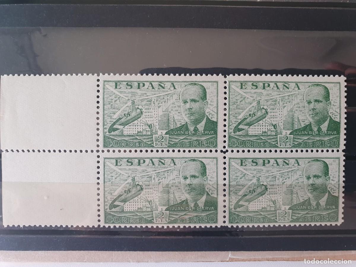 Sellos: EDIFIL 885 ** DE LA CIERVA BLOQUE DE 4 ESPA&Ntilde;A 1939