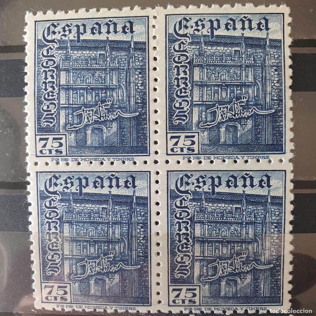Sellos: EDIFIL 1003 ** BLOQUE DE 4 ESPA&Ntilde;A 1946