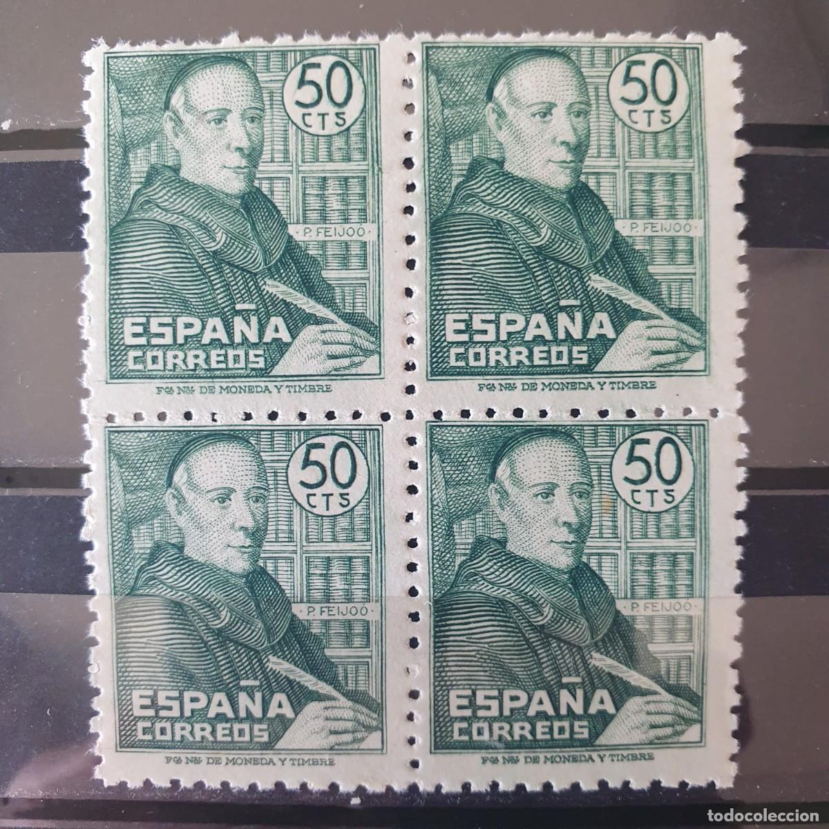 Sellos: EDIFIL 1011 ** BLOQUE DE 4 ESPA&Ntilde;A 1947