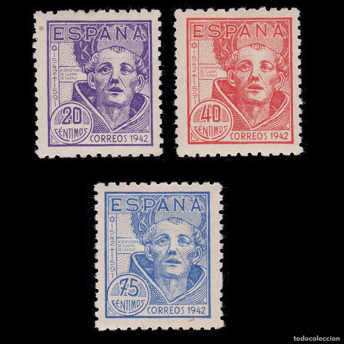 Sellos: Espa&ntilde;a. 1942. S. Ju&aacute;n de la Cruz. Nuevo* Edifil 954-956+ OBSEQUIO