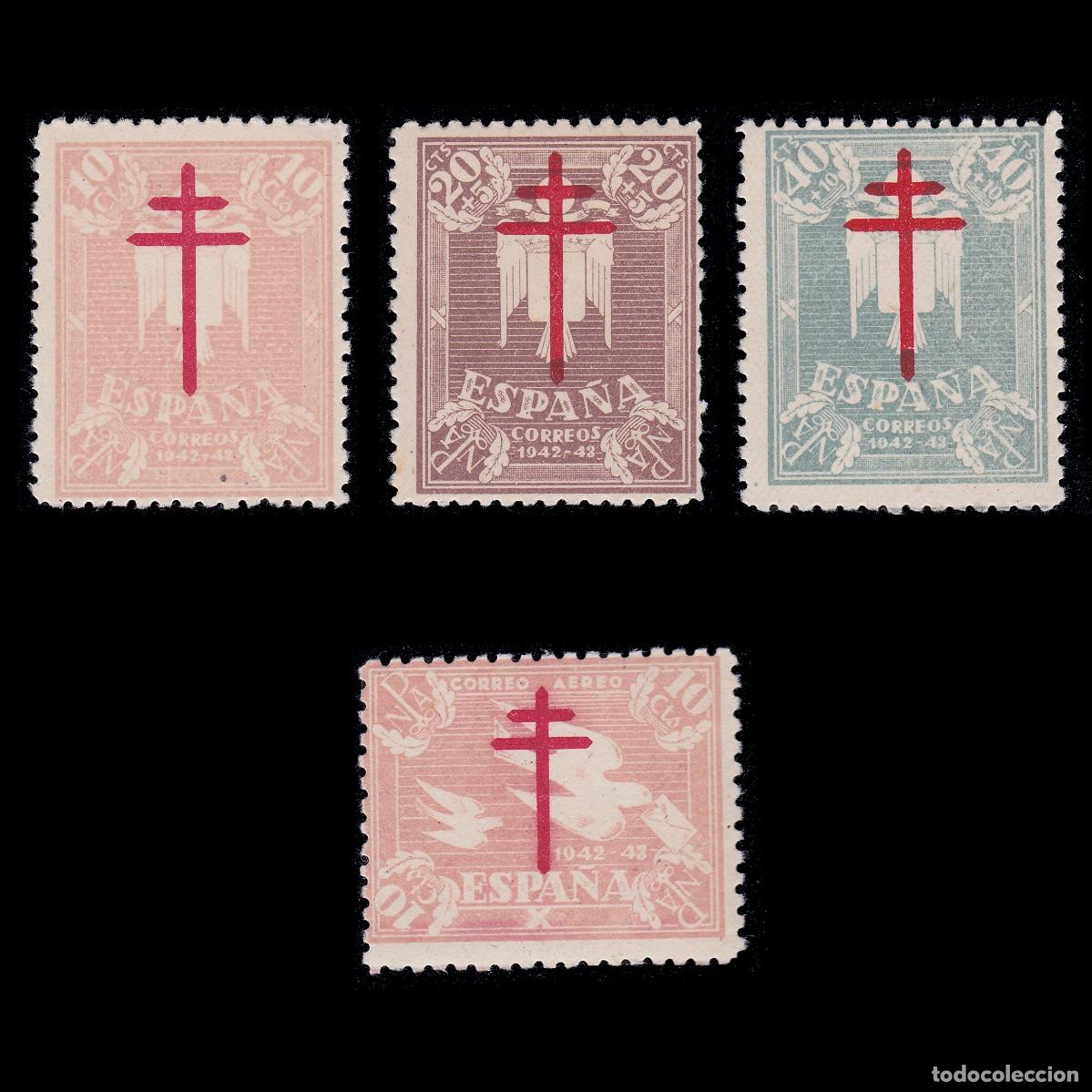 Sellos: Espa&ntilde;a. 1942. Pro Tuberculosos. Nuevo** Edifil 957-960 + OBSEQUIO