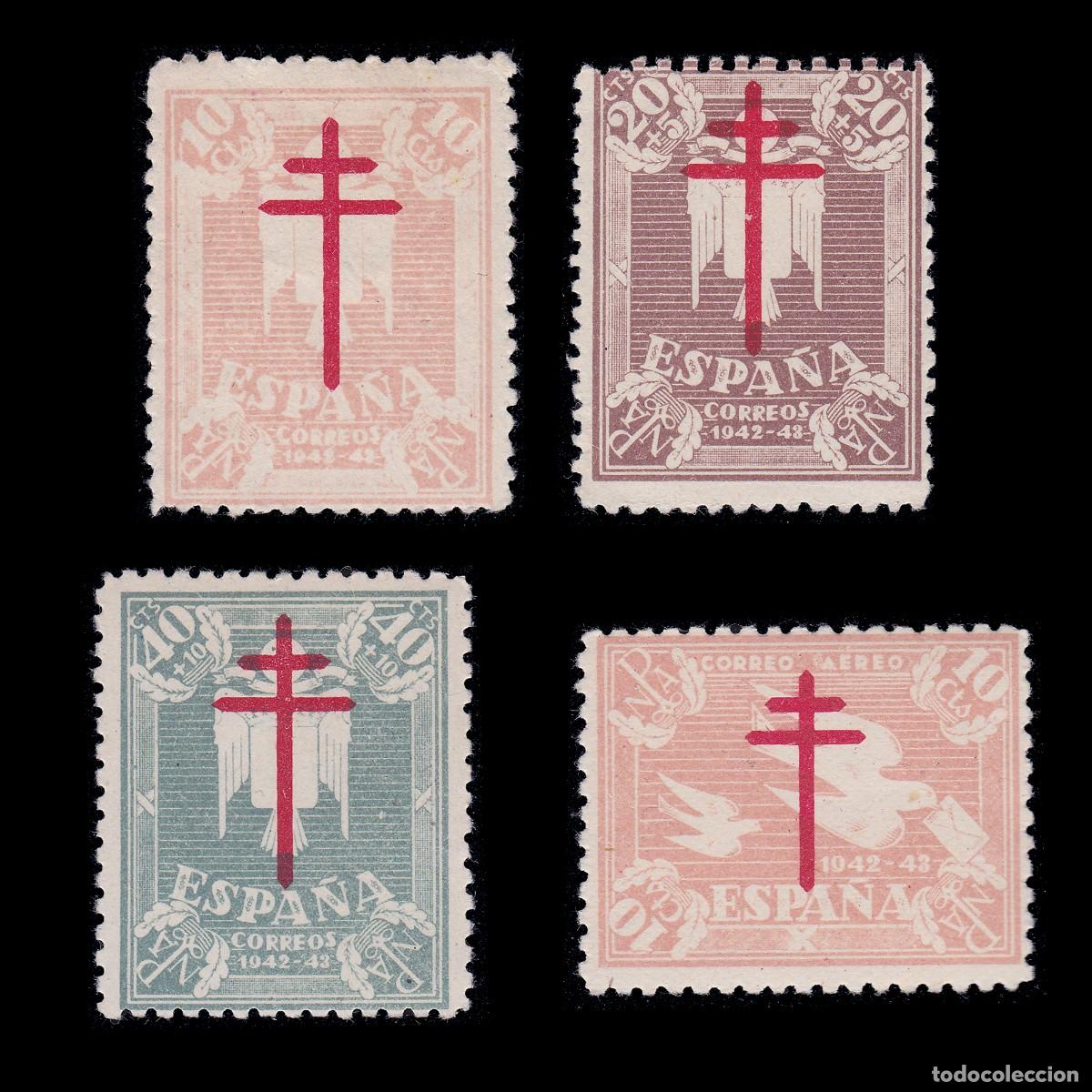Sellos: Estado Espa&ntilde;ol.1942. Pro Tuberculosos. Nuevo* Edifil 957-960 + OBSEQUIO