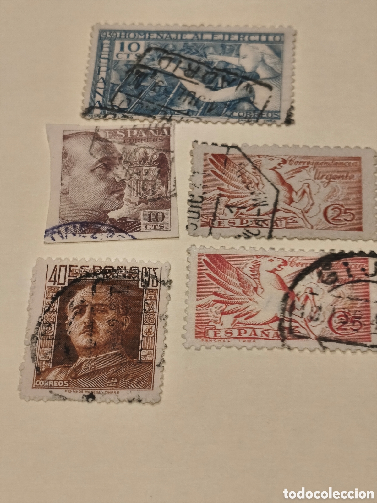 Sellos: 5 sellos estado espa&ntilde;ol usados los de la imagen