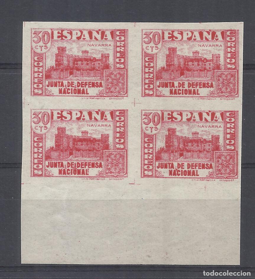 Sellos: JUNTA DE DEFENSA GRANADA 1936 edifil 808 SIN DENTAR nuevo** BLOC D 4 VALOR 2002 CATALOGO 45.- EUROS