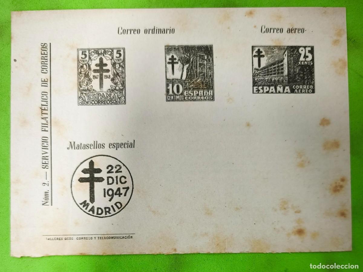 Sellos: A&Ntilde;O 1947.- DOCUMENTO PRO TUBERCILOSOS. EDIFIL 1017/19