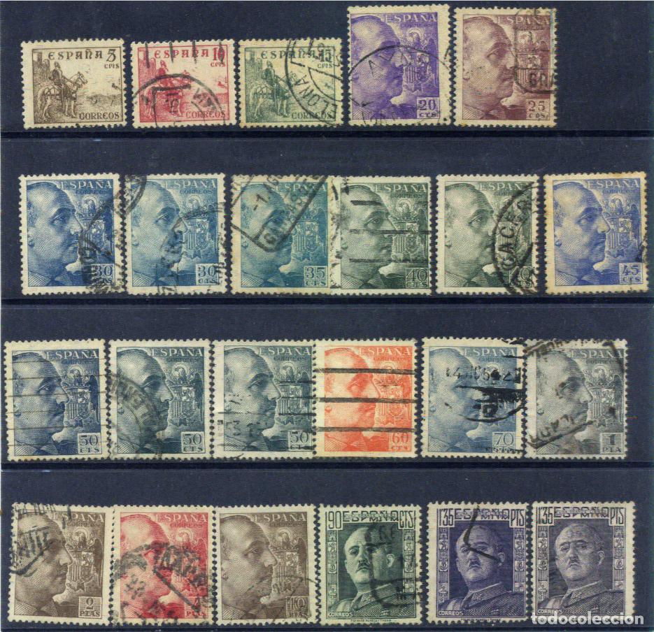 Sellos: Espa&ntilde;a - 1949 Franco (serie completa, usados, con variedades)