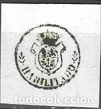Sellos: FRAGMENTO DE HISTORIA FISCAL - CU&Ntilde;O CIRCULAR CON ESCUDO &rdquo;HABILITADO&rdquo; - TINTA NEGRA