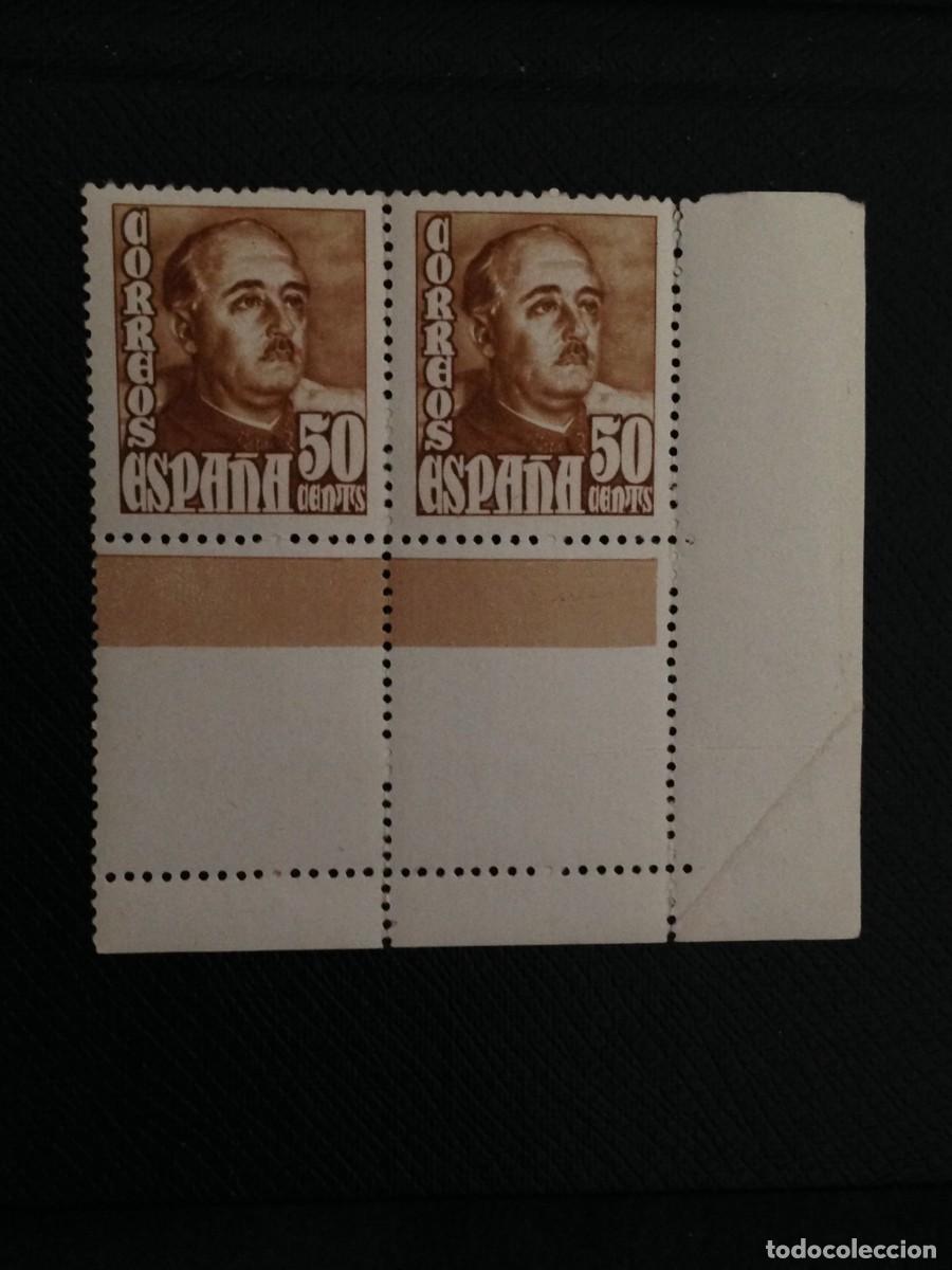 Sellos: ancienne paire de timbres neufs avec marges , d'Espagne