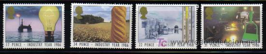 Sellos: INGLATERRA 1986 A&Ntilde;O DE LA INDUSTRIA - Foto 1