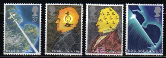 Sellos: INGLATERRA INVENTORES Y CIENT&Iacute;FICOS - Foto 1