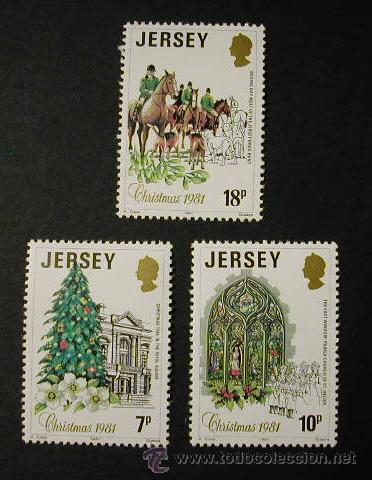 Sellos: JERSEY 1981 NAVIDAD 3 SELLOS - Foto 1