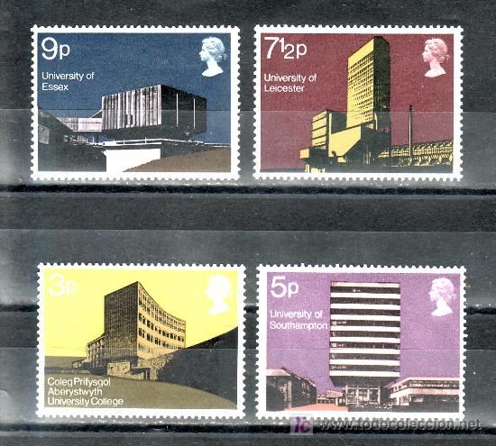Sellos: gran breta&ntilde;a  646/9 sin charnela, edificios modernos universitarios, - Foto 1