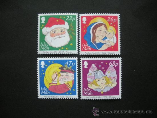 Sellos: Isla de Man 2002 Ivert 1054/7 *** Navidad - Foto 1