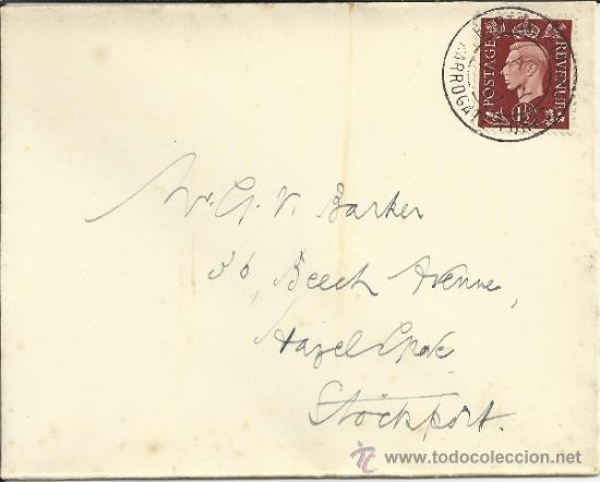Sellos: INGLATERRA CC BURTON LEONARDS HARROGATE YORKS 1937 - Foto 1