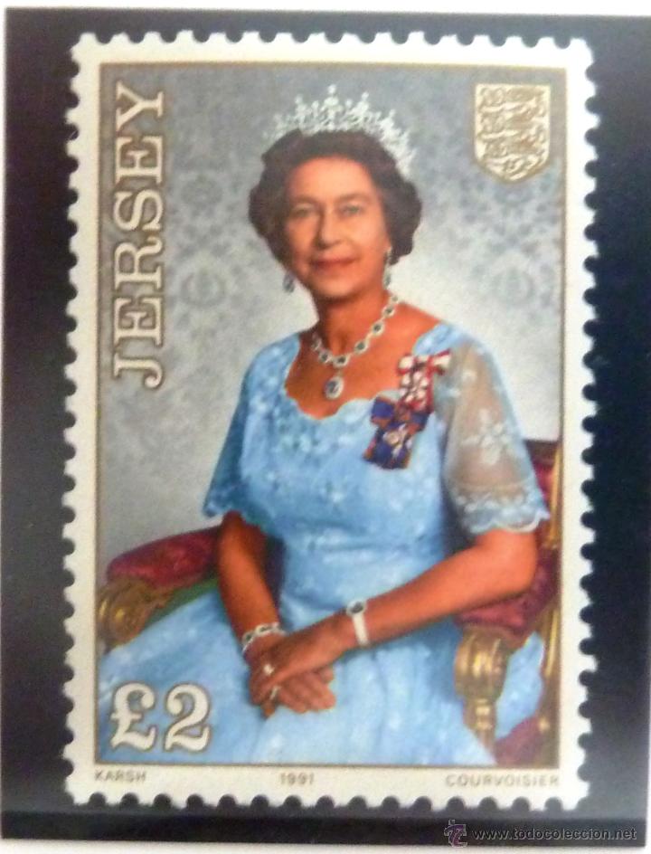 Sellos: SELLOS JERSEY 1986. CUMPLEA&Ntilde;OS ISABEL II. NUEVO. - Foto 1