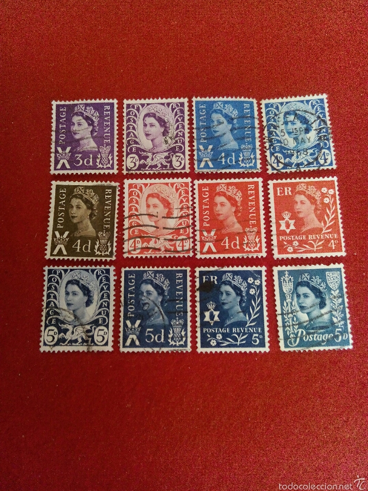 Sellos: GRAN BRETA&Ntilde;A 12 SELLOS DISTINTOS - Foto 1