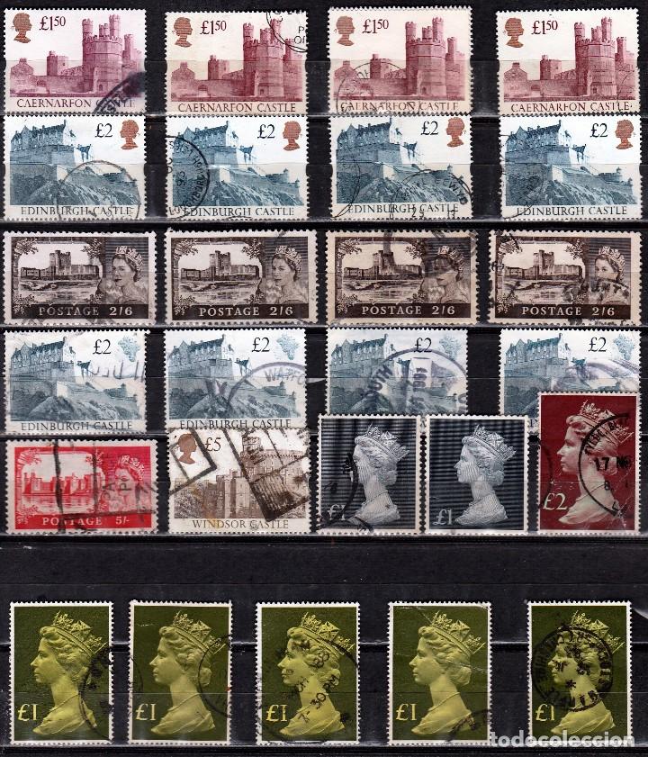 Timbres: GRAN BRETA&Ntilde;A- LOTE SELLOS. VALORES ALTOS. *.MH(17-534)