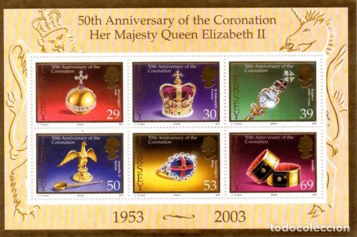 Sellos: JERSEY 2003 50TH CORONATION SHEET MNH - Foto 1