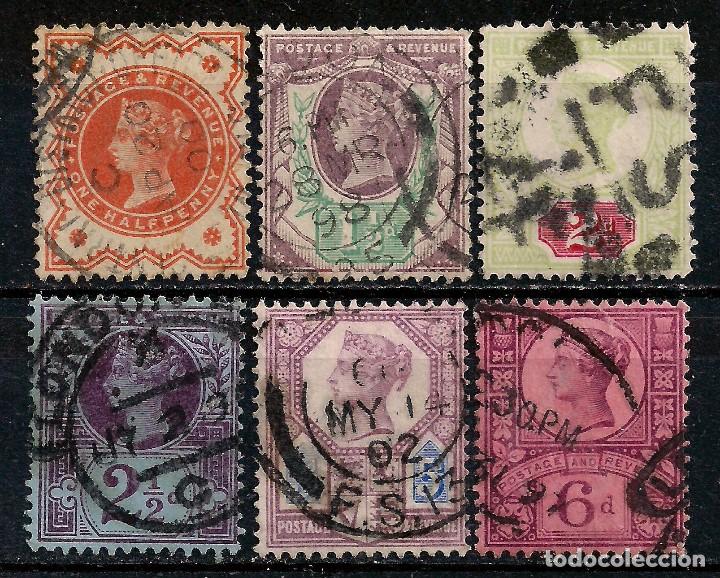 Sellos: GRAN BRETA&Ntilde;A 1887 - USADO - Foto 1