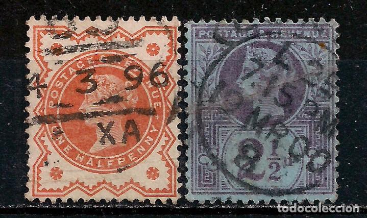 Sellos: GRAN BRETA&Ntilde;A 1887 - USADO - Foto 1