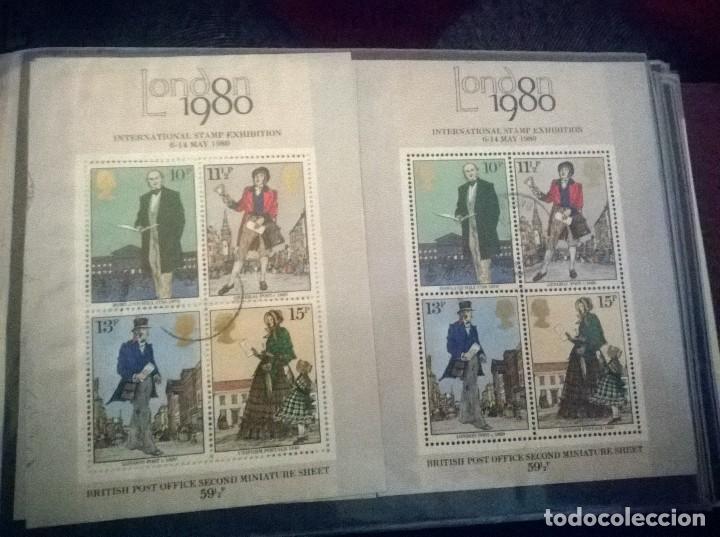 Sellos: Inglaterra dos hojitas usadas - Foto 1