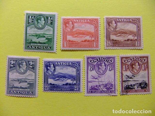 Timbres: ANTIGUA George VI 1938 - 1948 Yvert n&ordm; 81 *+ 82 *+ 83 *+ 84 *+ 85 *+ 87 &ordm;+ 88 &ordm; ver fotos
