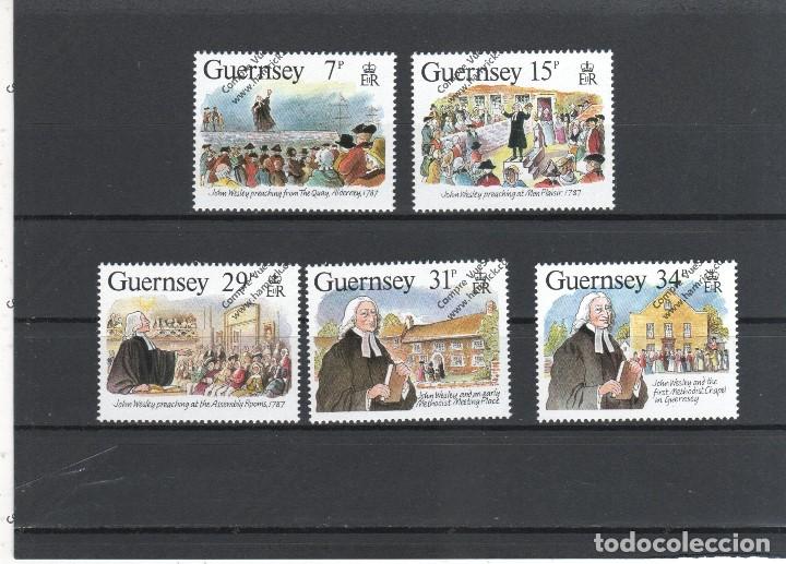 Sellos: GUERNSEY N&ordm; 407 AL 411(**) - Foto 1