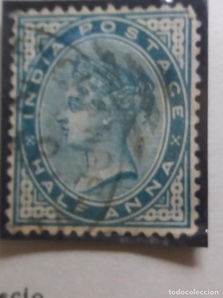 Francobolli: SELLO INGLES, HALF ANNA, POSTAGE, QUEEN VICTORIA, 1892.