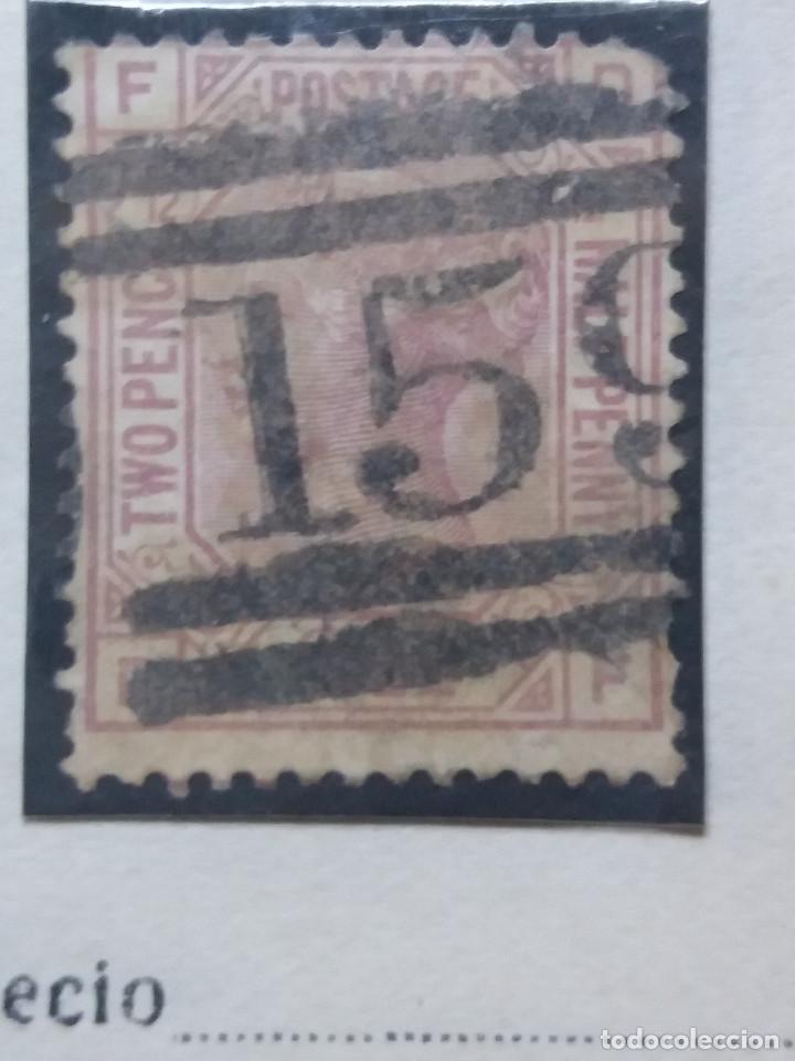 Sellos: SELLO INGLES, TWO PENCE, POSTAGE, QUEEN VICTORIA, 1881