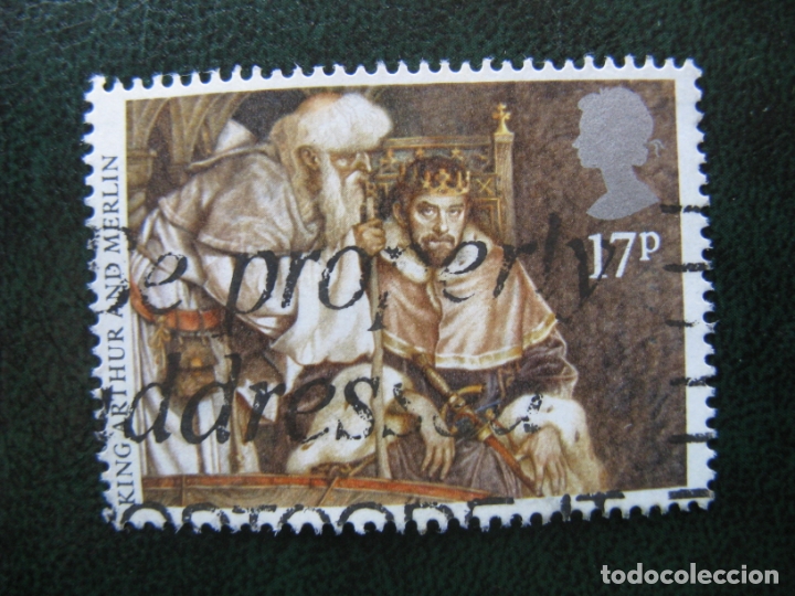Sellos: inglaterra** rey arturo y merlin - Foto 1