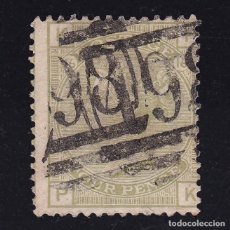 Sellos: GB.1877.Q.V.SG.153. 4D.SAGE-GREEN PLATE 16.USED.COMBINED SHIPPING