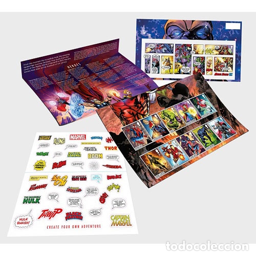 Sellos: SELLOS COMICS MARVEL GRAN BRETA&Ntilde;A 2019 PACK PRESENTACION - Foto 1