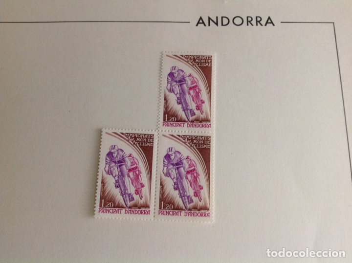 Sellos: 1980 Andorra francesa campeont mon ciclismo. Son 3