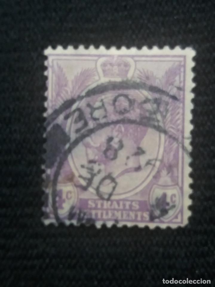 Sellos: GRAN BRETA&Ntilde;A, 4d, STRAITS SETTLEMENTS, A&Ntilde;O 1910.. - Foto 1