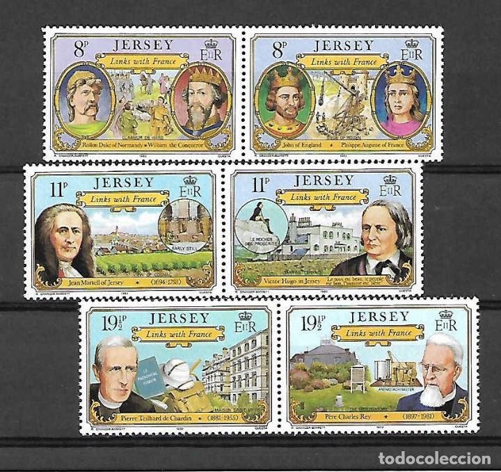 Sellos: co&ntilde;ac y celebridades. jersey. emis. a&ntilde;o 1982