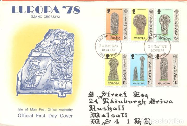 Sellos: SPD -FDC, ISLA DE MAN, 1978, TEMA EUROPA - Foto 1