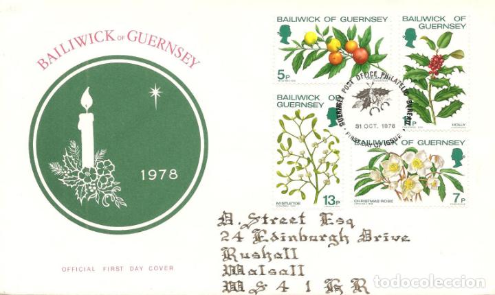 Sellos: SPD -FDC, GUERNSEY, 1978, NAVIDAD - Foto 1