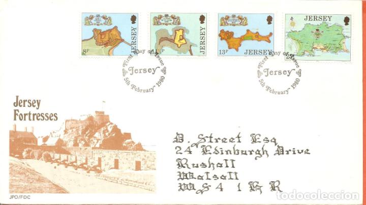 Sellos: SPD -FDC, JERSEY, 1980, FORTALEZAS - Foto 1