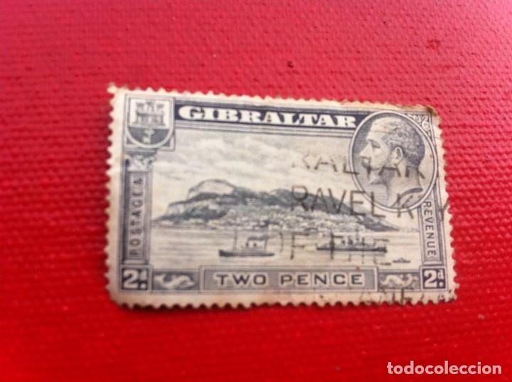Sellos: SEELO USADO. GIBRALTAR. 2d. TWO PENCE - Foto 1