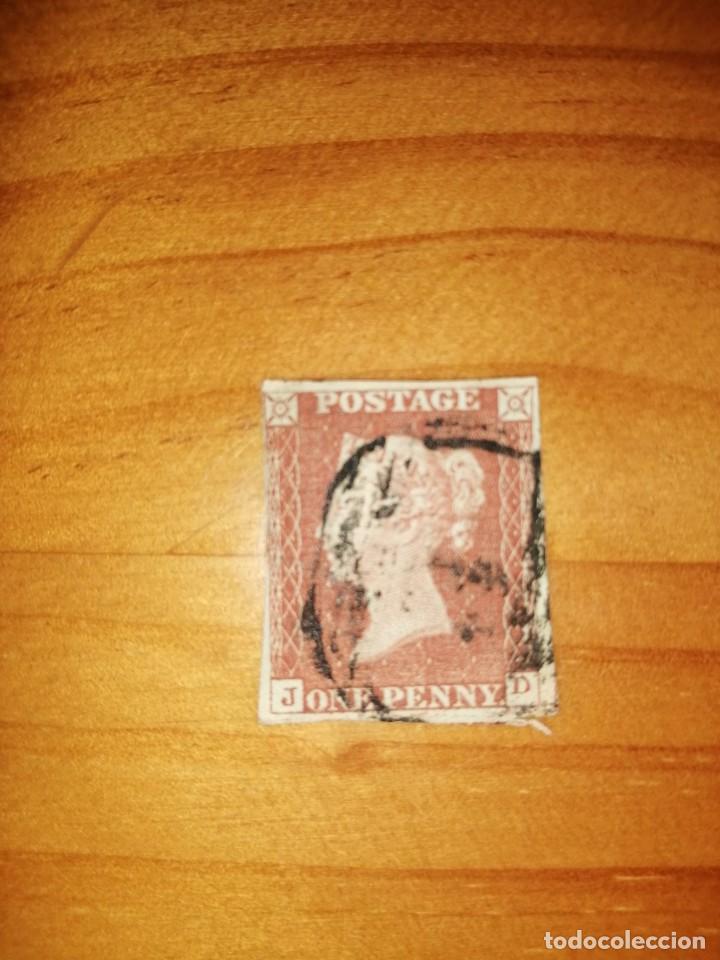 Timbres: PERFIL DE LA REINA VICTORIA - ONE PENNY - J-D - A&Ntilde;O 1841-1879.