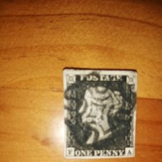 Sellos: PERFIL DE LA REINA VICTORIA - ONE PENNY BLACK - F-A - PRIMER SELLO 1840. Lote 251314735