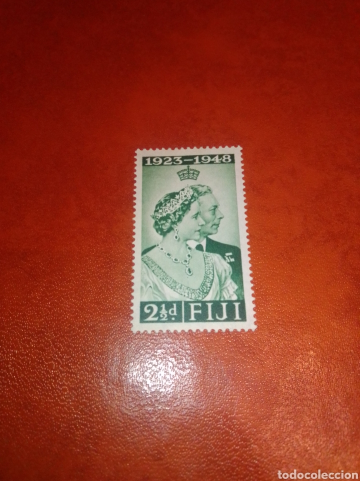 Sellos: 1948 Boda Jorge VI Fiji