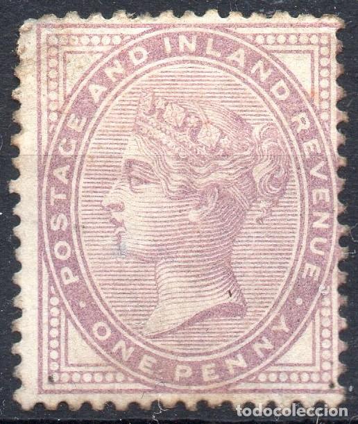 Briefmarken: GRAN BRETA&Ntilde;A / INGLATERRA /1881/MNG/SC#89/ REINA VICTORIA / 1P LILA / 16 PUNTOS /