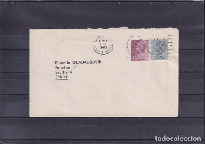 Sellos: -GRAN BRETA&Ntilde;A 906, 1245, circulada matasello RODILLO CONMEMORATIVO, REVERSO VI&Ntilde;ETA EXHIBITION 1985